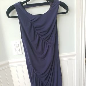 BCBG navy open back jersey dress